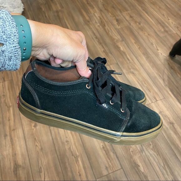 Vans Pro Black Suede Gum Sole Sneakers 6 Youth - Picture 2 of 9